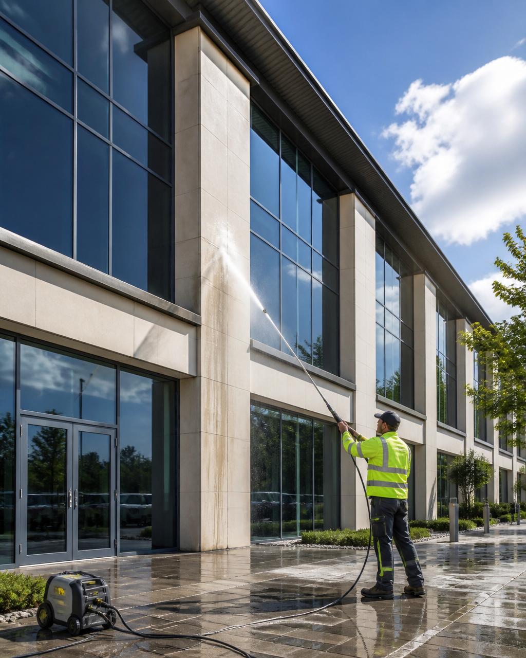 Commercial exterior cleaning