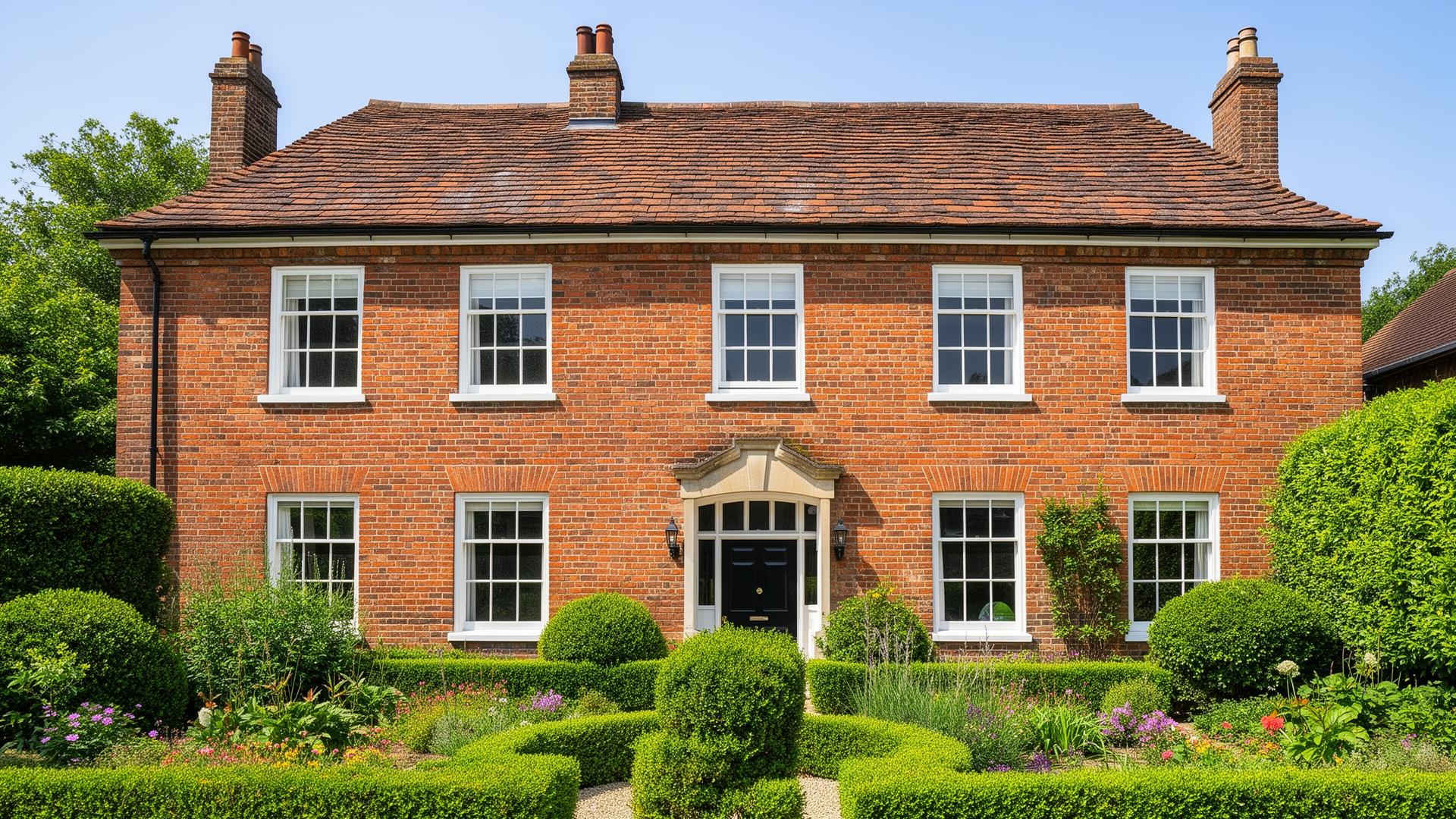 Restored residential brick home